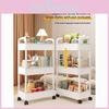 Mały wózek do przechowywania z składanymi, obrotowymi, mobilnymi półkami do organizacji kuchni i sypialni