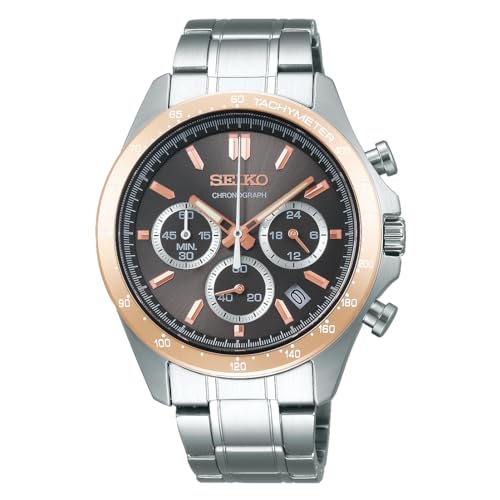 

Seiko Watch Selection Quartz Chronograph (Horizontal Three Eyes) SBTR026 Mens Silver Wristwatch Fashion