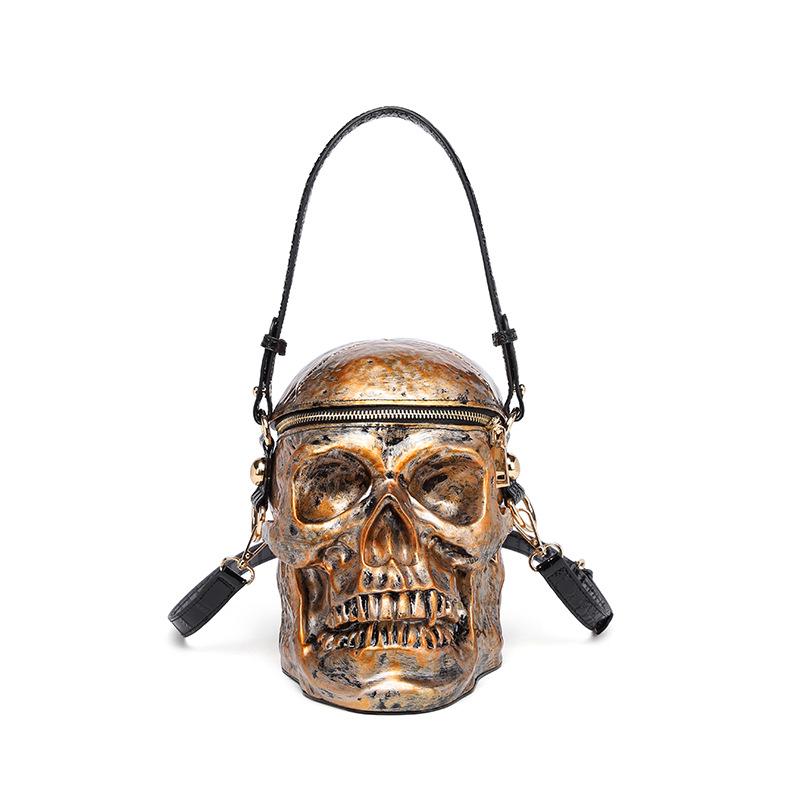 

Креативная забавная сумка-кроссбоди в виде черепа-призрака на 2025 год для мужчин и женщин золотой