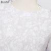 ZANZEA Women Casual Round Neck Short Sleeve Floral Dress