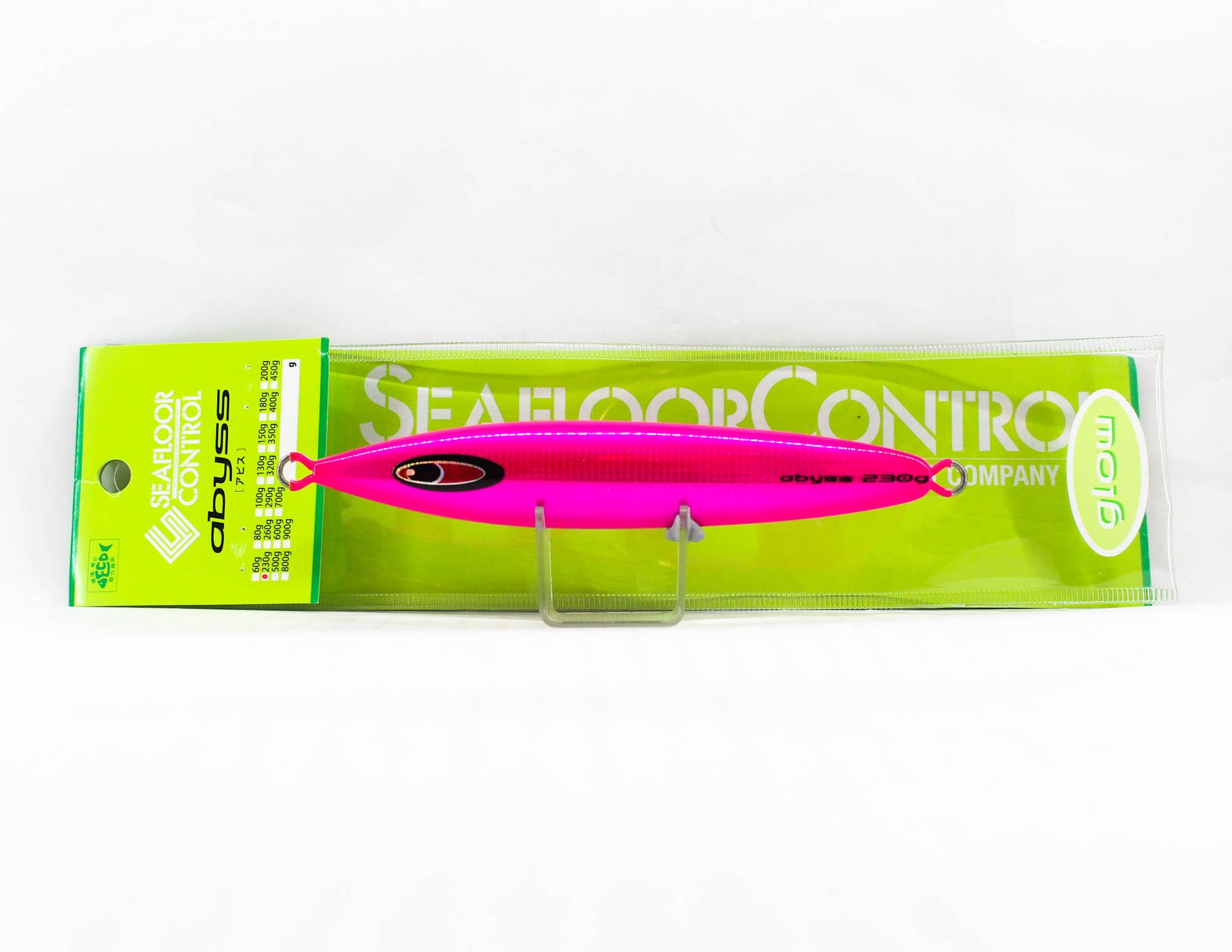 Seafloor Control Metal Jig Abyss 230 grams Chart Pink Zebra Glow GR (8926)