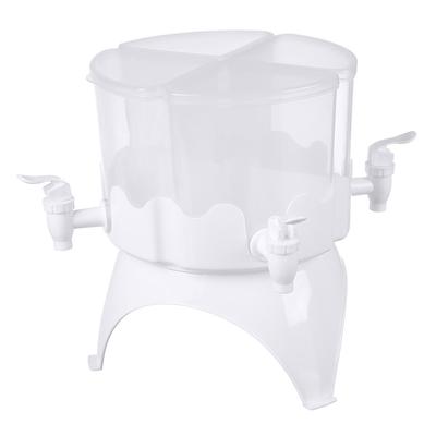 Beverage Dispenser Large Capacity Plastic 4 Compartment Rotating Fridge Cold Drink Kettle with