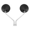 Universal Round Mirrors for Scooter Moped 8mm Clockwise with Chrome Stem PAIR