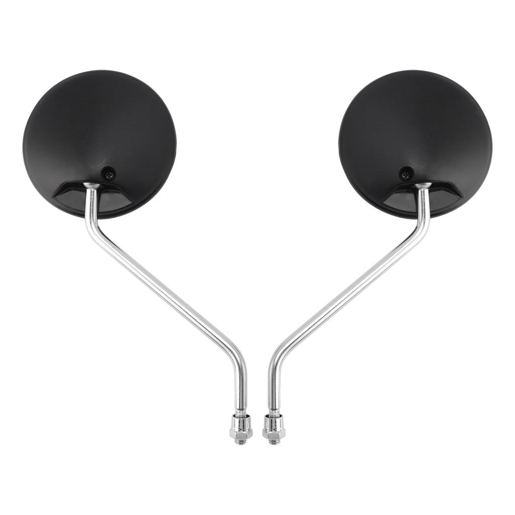 Universal Round Mirrors for Scooter Moped 8mm Clockwise with Chrome Stem PAIR