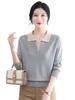 Mom's 2026 Winter Lapel Sweater: Plush Knit Top for Middle-Aged & Elderly Women