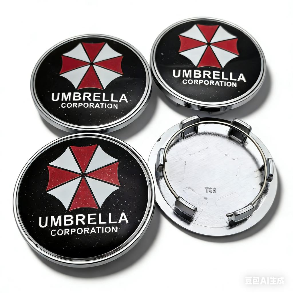 4pcs Umbrella Logo Emblem Car Wheel Center Caps OD 69MM Clips 56MM Wheels Hub Dust Cap Rim Hubcaps Cover Replace Car Accessories