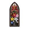 PVC Translucent Bookmark Stained Glass Style Floral Pattern Durable Flexible Material Size 15x6cm Suitable for Books Magazines and Journals