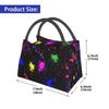 Colorful Paint Splatter Art Thermal Lunch Bag Reusable Waterproof Cooler Insulated Lunch Box Bento Tote for Work Travel Picnic