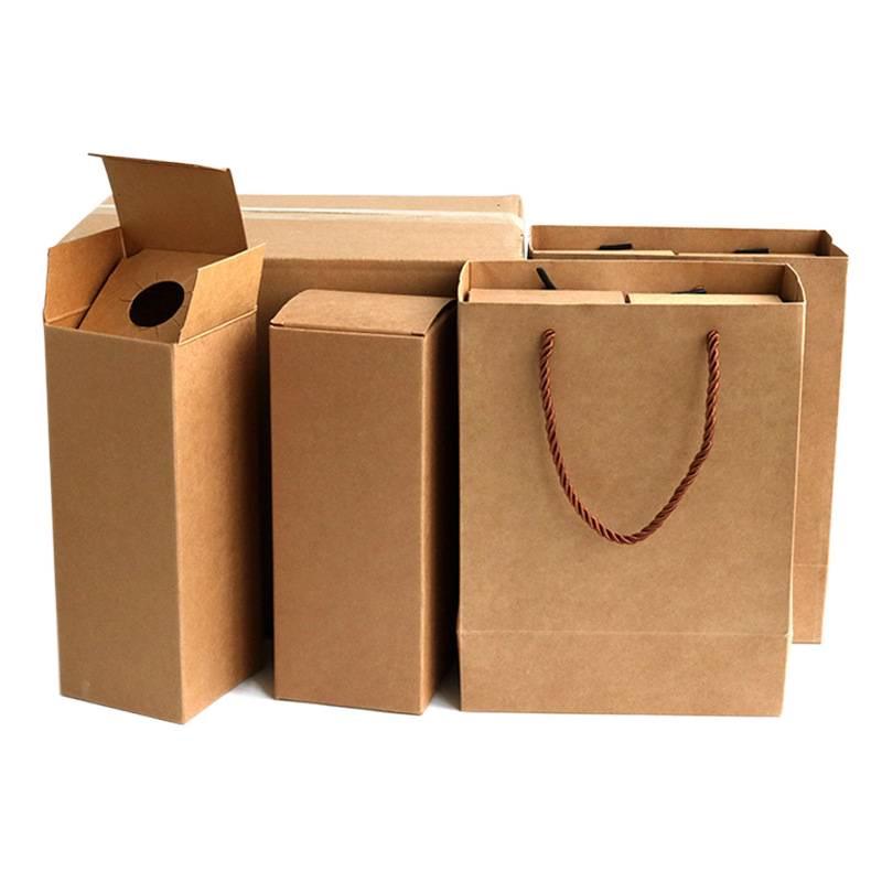 American-Style Kraft Paper Wine Crate with Extra-Hard Cardboard Packaging