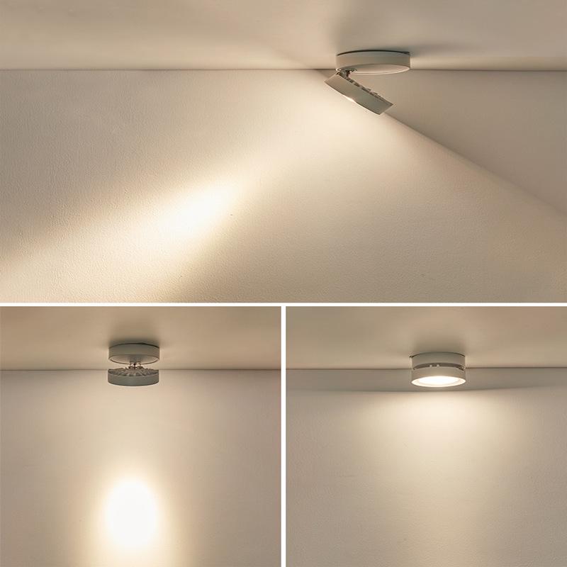 Folding Surface-Mounted Adjustable LED Spotlight for Hallway and Background Wall