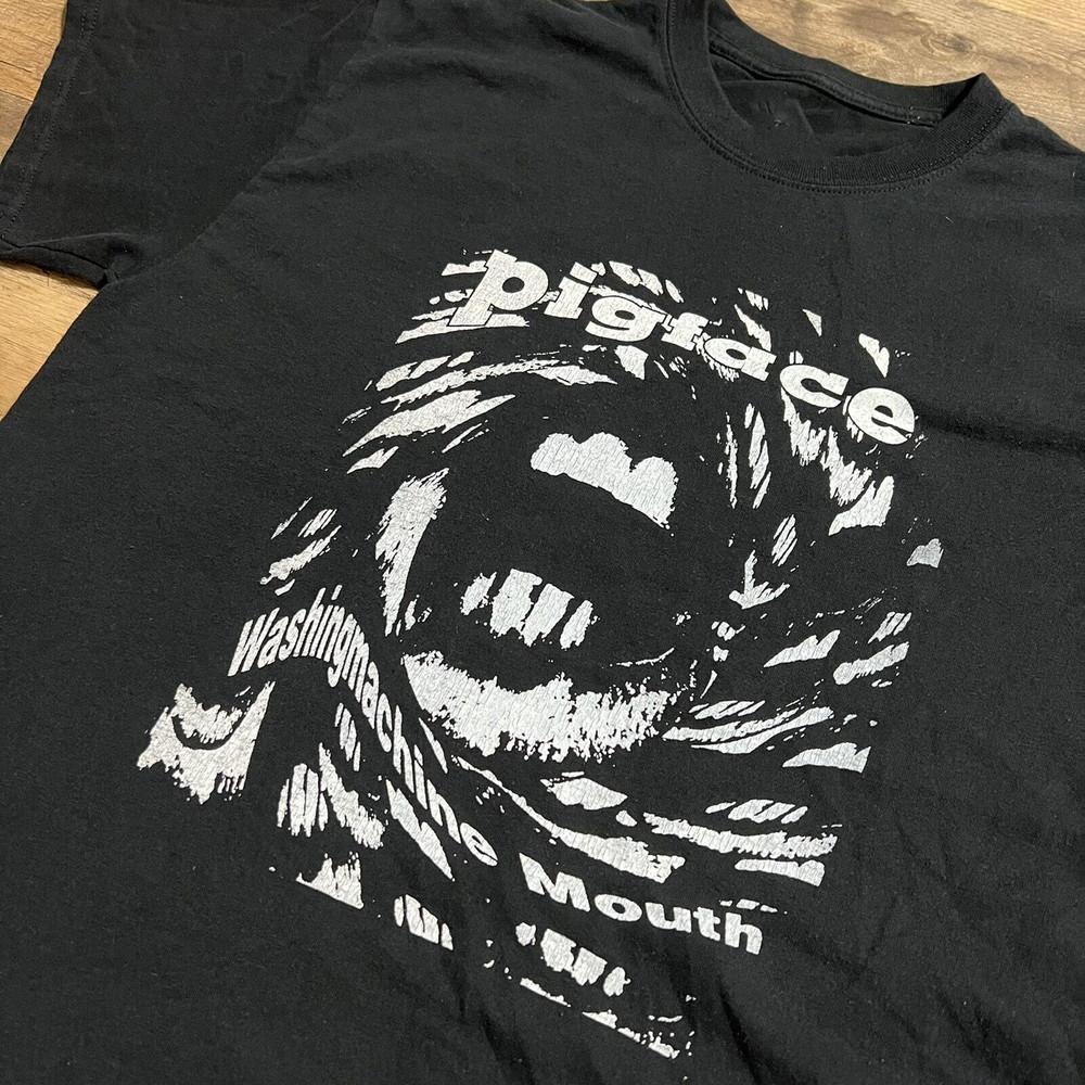 Pigface Band Gift For Fans Black T-Shirt Cotton Full Size Unisex T-Shirt XXXXL