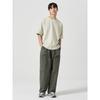 Cotton Open Pocket Elastic Waist Pants Khaki (454721Lqah)