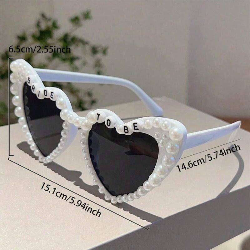 1pc Women New Heart Shape Festival Glasses Fashion Faux Hades Basics Fall Winter Women Outfits Clothes Business Casual Gifts