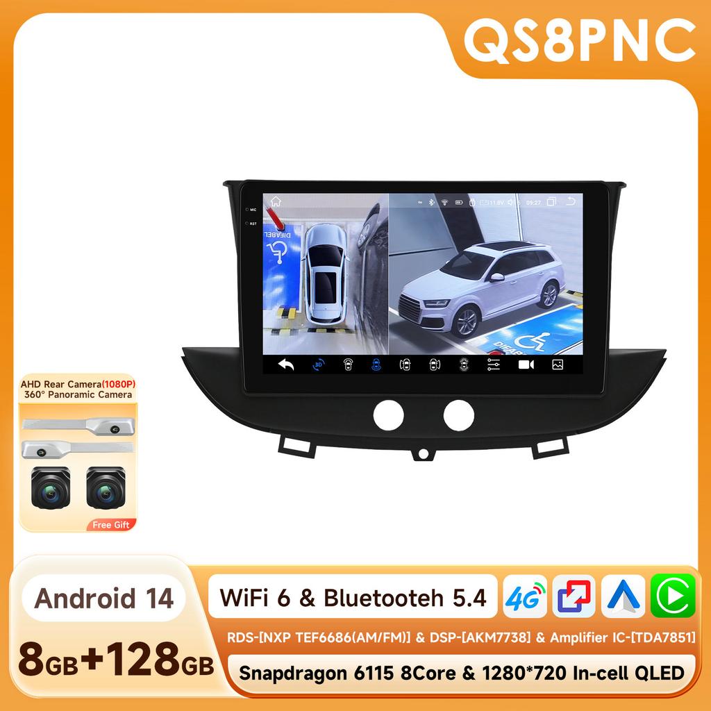 Ossuret Snapdragon Intelligent Screen Car Radio for Opel Grandland X 2016 - 2020 Crossland X Multimedia Stereo Video Player Carplay Android Auto GPS