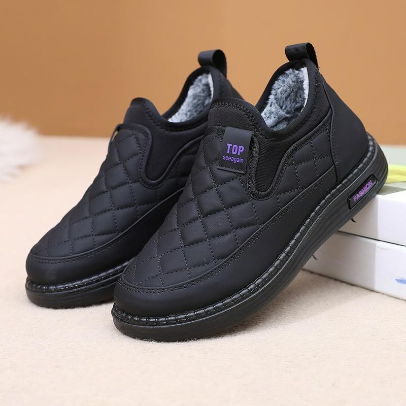 Snow Boots Winter Men's Sheep Wool Cotton Shoes Plus Velvet Thickened Dad Cotton Shoes To Keep Warm, Non-slip and Waterproof