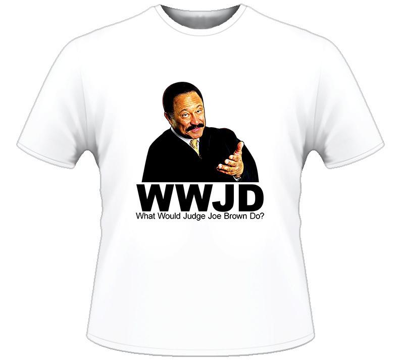 WWJD Judge Joe Brown Funny Court TV Show White T Shirt L