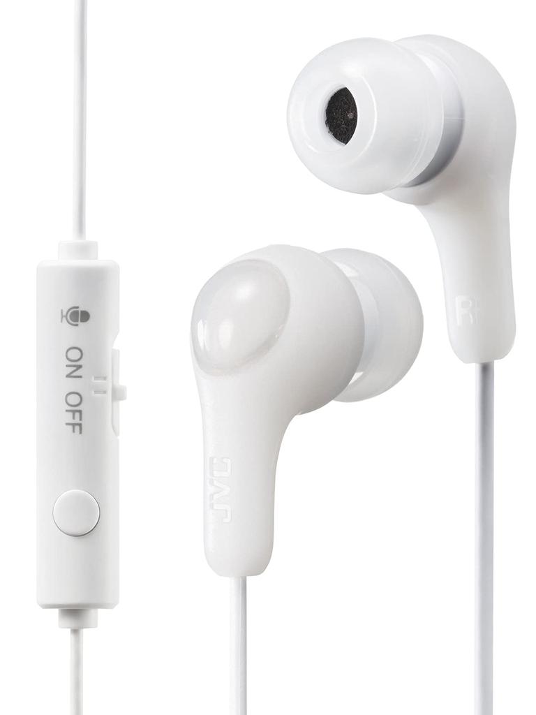 JVC Kenwood JVC Wired Earphones with for Teleworking HA-FR9-W Microphone, White,