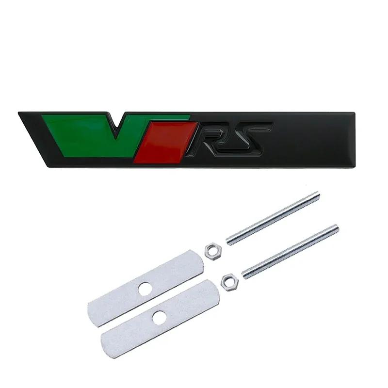 AES1 Alloy Car Front Grille Badge Rear Trunk Sticker Emblem for Skoda VRS Logo Kodiaq Karoq Tour RS Superb Octavia Yeti Fabia Rapid