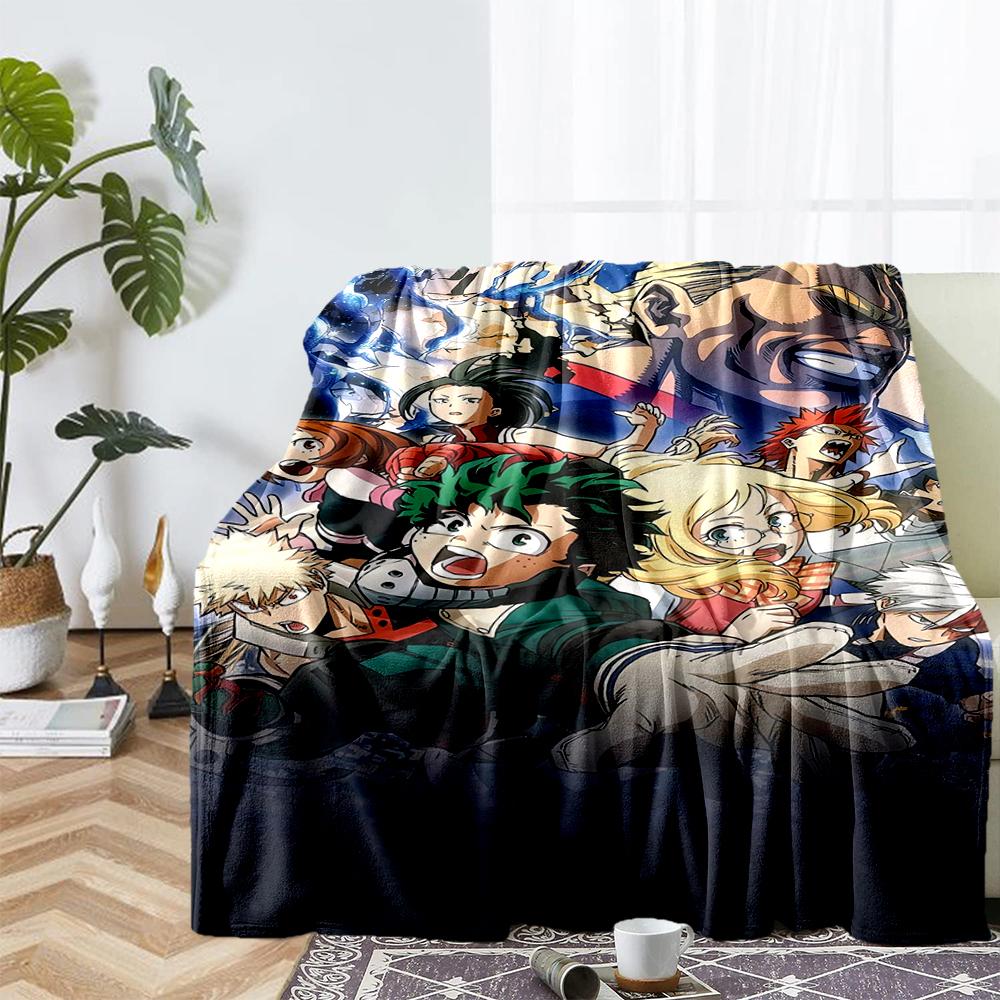 My Hero Academia Theme Printed Blanket - Perfect for Couch, Bed, Travel & Outdoor Use | Machine Washable, Cozy & Durable.