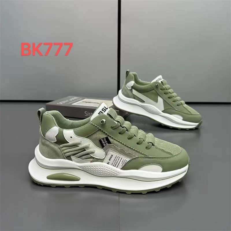 2024 summer mesh breathable board shoes trendy with retro thick-soled low-top lace-up sports single shoes Douyin dad shoes