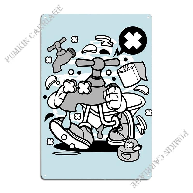 Faucet Metal Plaque Poster Classic Designing Pub Mural Wall Decor Designing Tin Sign Poster 20x30cm(7.8x11.8inch)