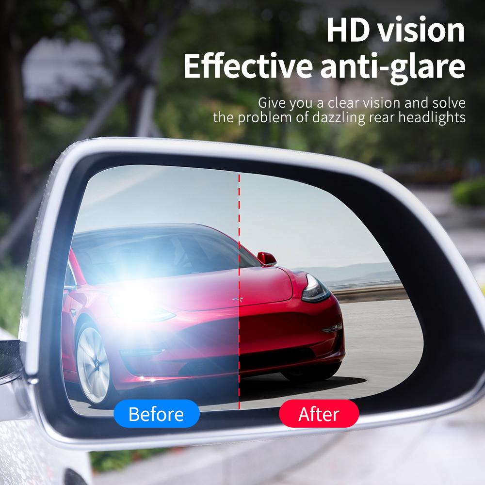For Tesla Model 3 Model Y Rearview Mirror Rain Film HD Window Glass Anti-Fog Sticker For Tesla Car