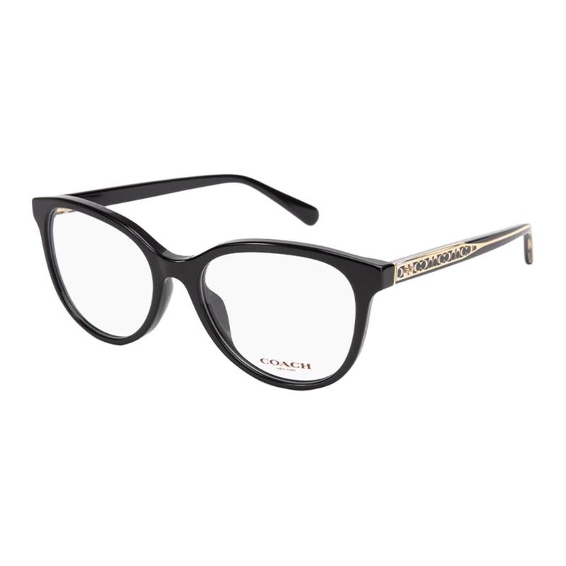 COACH [Available prescriptions] Carved design, oval optical frame, same style for men and women, couple style, black чёрный