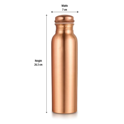 Copper Water Bottle ? 34 Oz. Extra Large ? Handcrafted Ayurvedic Pure Copper Drink, Drink More Water Bottle ? MS-645132 Copper Bottle