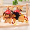 Cartoon Dachshund Plush Toy Camera-Style Keychain Backpack Accessory