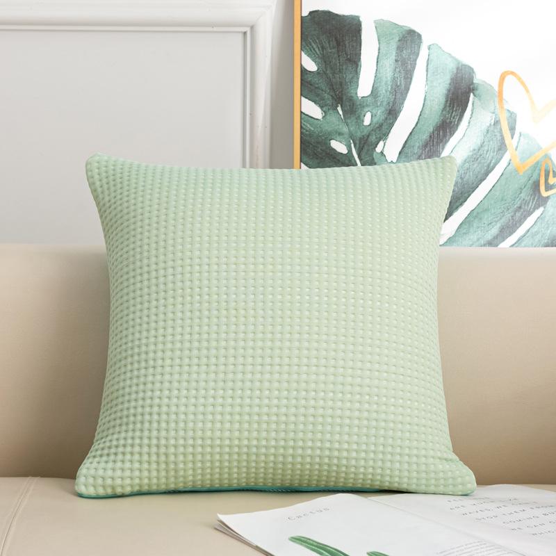 1pcs Creative Ice Silk Pillow Cover Solid Color Diamond Pattern Cushion Cover Home Sofa Decorative Pillowcase 45x45cm
