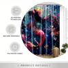 Fairy Mermaid Print Waterproof Shower Curtain For Bathroom, Magical Ocean Life Design High-End Toilet Partition Curtain