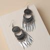 Metal Geometric Earrings With Silver Tone For Casual And Formal Wear Party