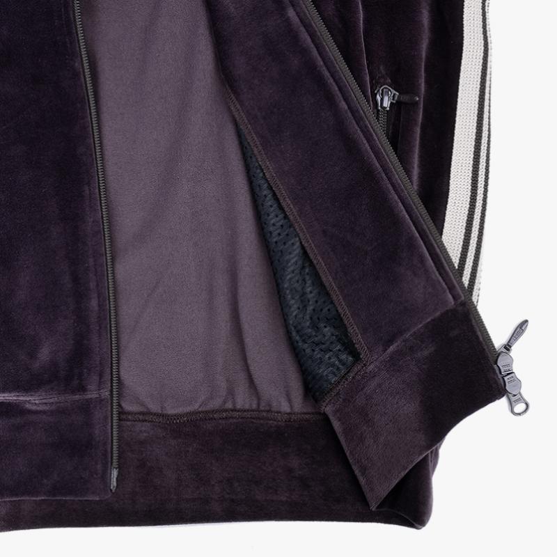 Needles Velour RiB Collar Track Jacket Men Qv319 B Charcoal