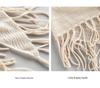 100% Cashmere Hollow Triangle Shawl Scarf - Stylish, Versatile, Warm with Tassels