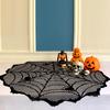 Halloween Tischdecke, Schwarze Spitze Spinnennetz Tischabdeckung, Gruselige Gotische Lampenschirm für Halloween Maskerade, Party, Esstisch Dekoration