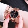 Fashionable Lazy Women's Watch With Magnetic Strap And Starry Sky Design