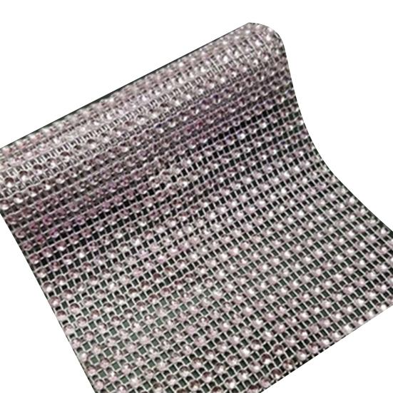 1 yard lesklá plastová stuha s kamínky, role, síťovaná obálka, svatební dekorace