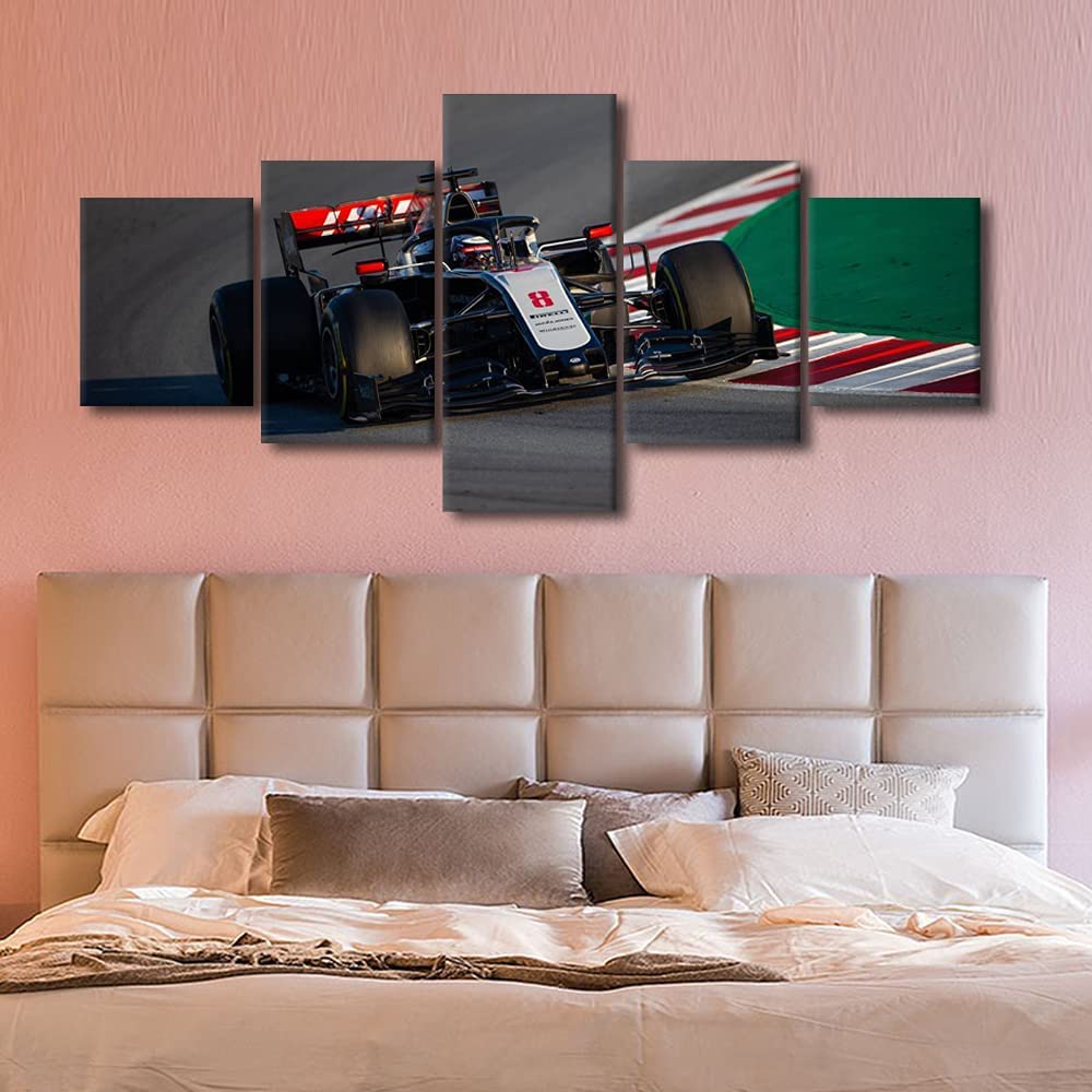5Pcs Rustic F1 Racing Car House Paitings Sports Car Art Poster HD Print Home Decor No Framed Room Decor Abstract Pictures Wall