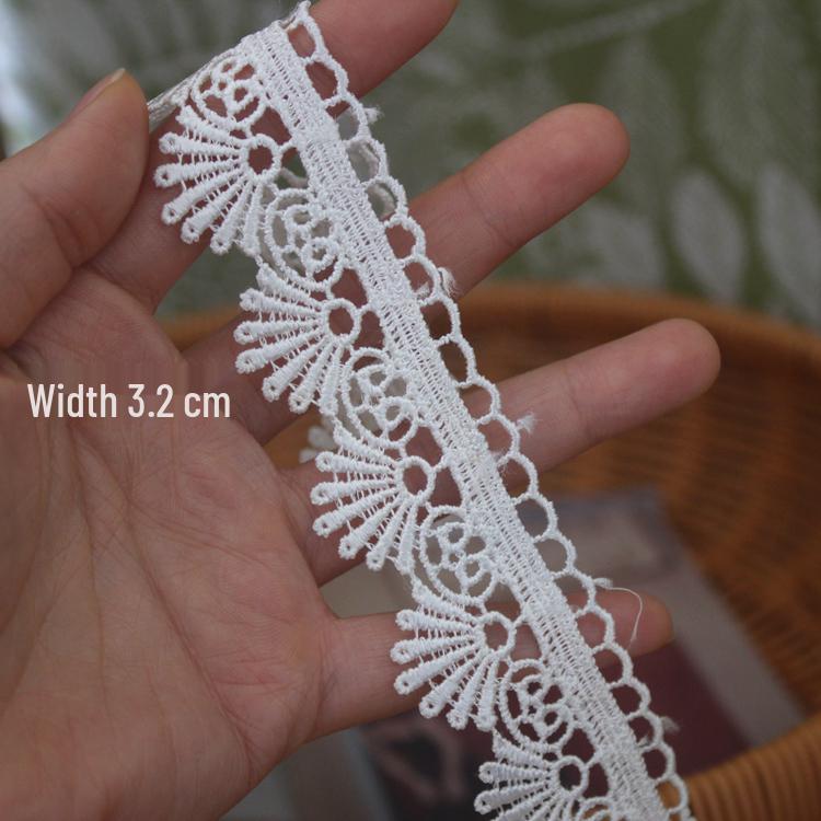 Retro Wave Polyester Lace Fabric for DIY Embroidery and Clothing Trim
