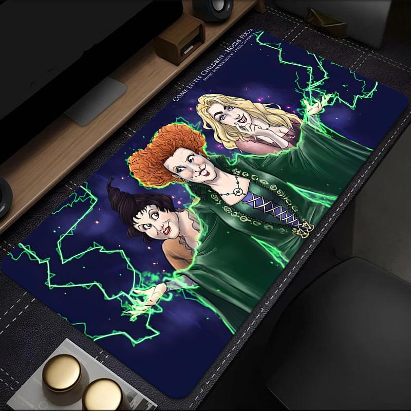 Witch Sisters In The Moonlight Mouse Pad, Rubber Base, Mouse Pad for Gamers and Office Use, Gaming Desk , Easy To Clean Mat Christmas fan gifts