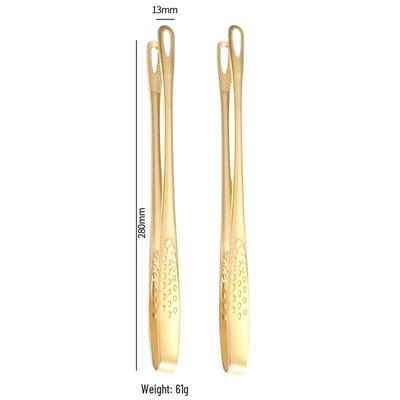 304 Edelstahl Koreanisches Gold Grillzange (Groß, 2er-Pack)