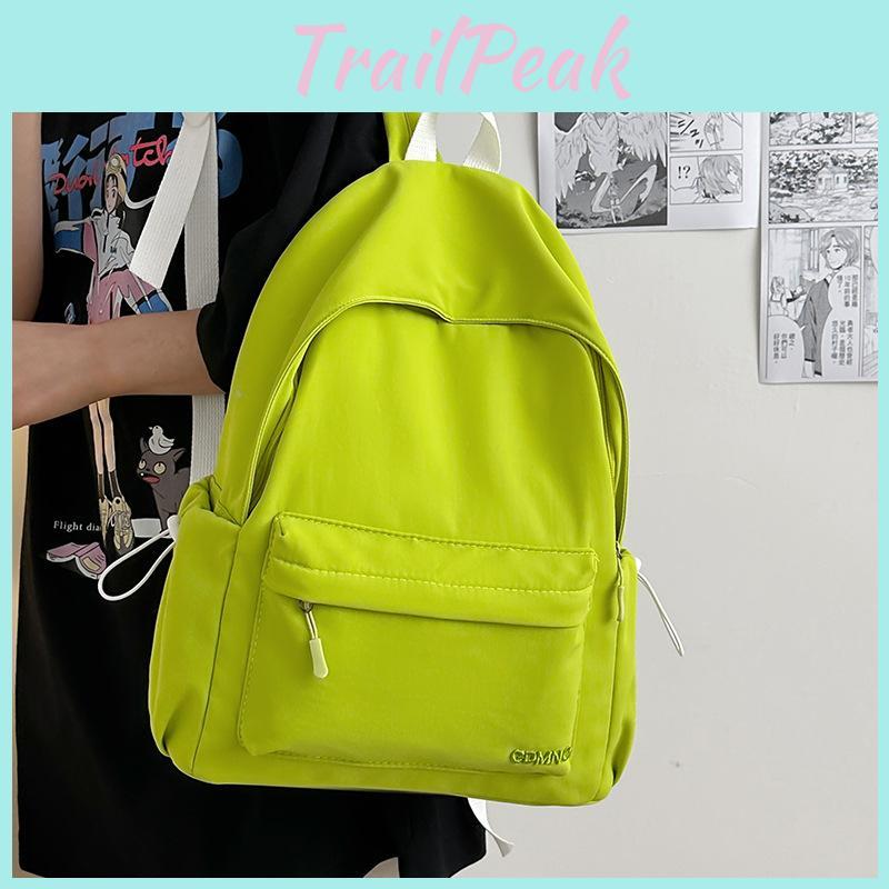Colored Simple Candy Student Lightweight Backpack For School And Daily Use