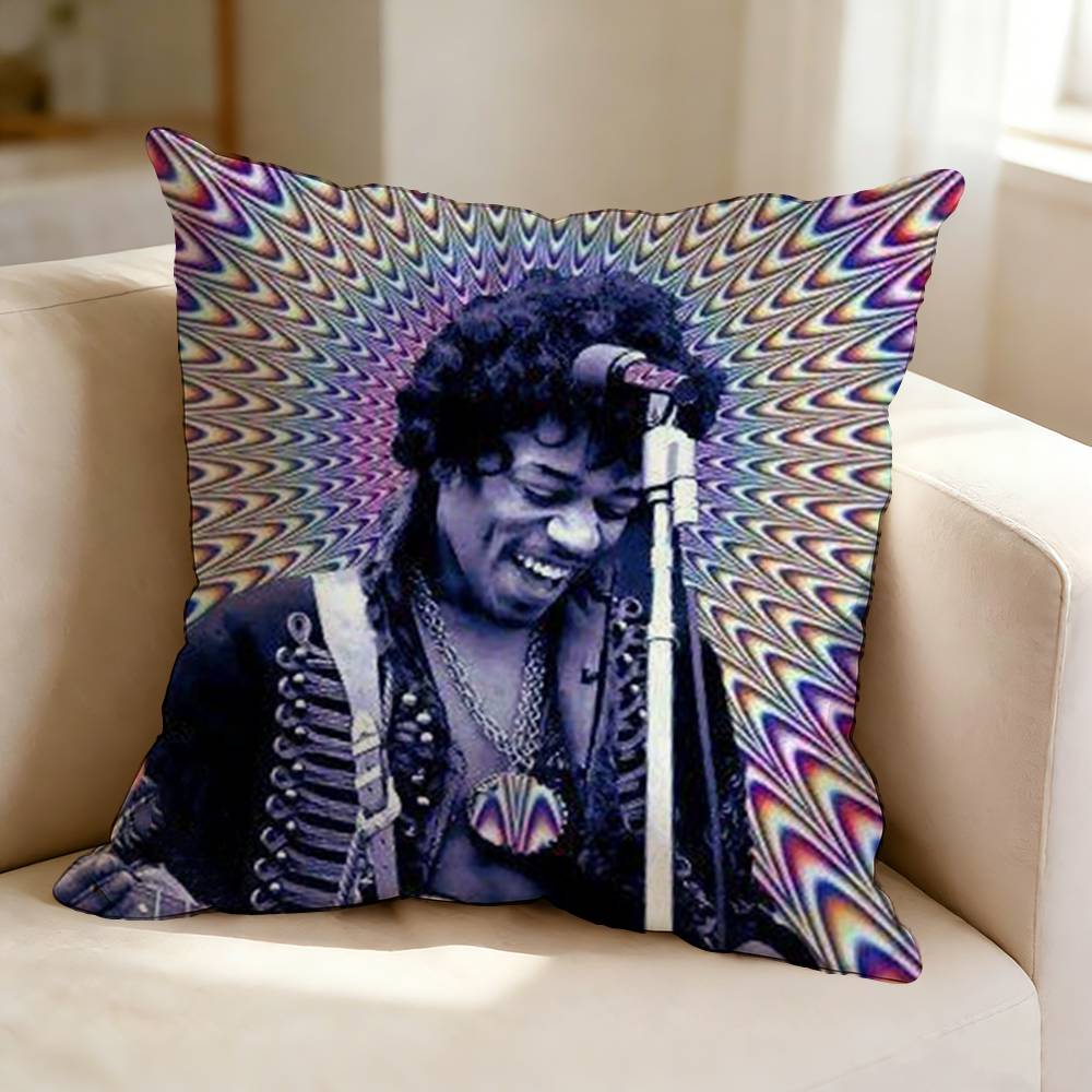 Retrostyle rock Performer JJimi HHendrix  Pillow Case Square DoubleSided Sofa Cushion Cover Bedroom Bedside Pillow