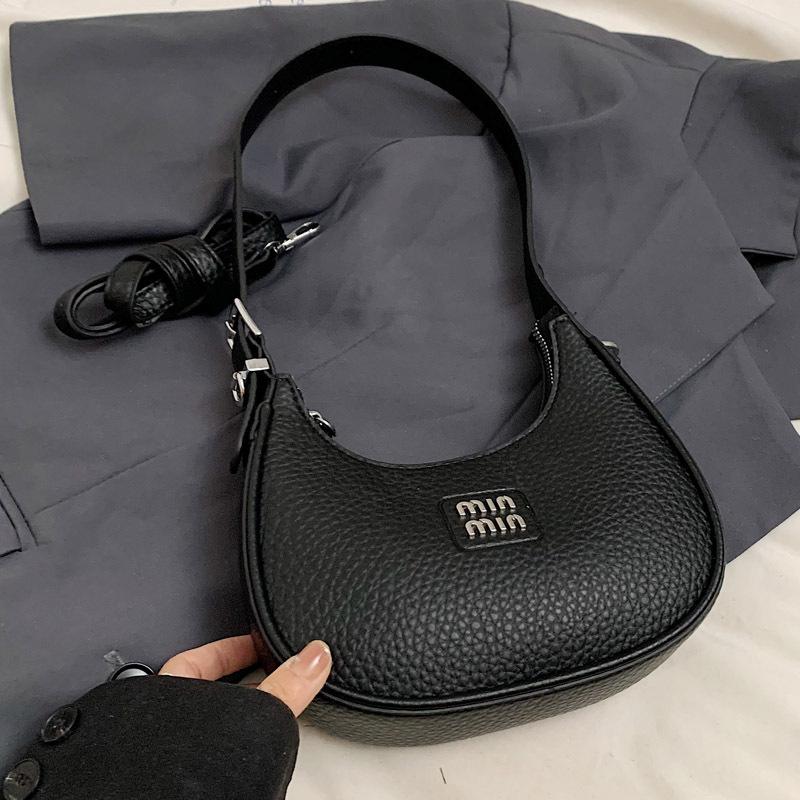 Retro dumpling bag small bag women's 2025 new crescent moon bag autumn and winter commuting one shoulder messenger bag hand carry armpit bag