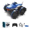 1:24 Four-wheel Drive Amphibious Shark Head Stunt Car Gesture Sensing Drift Remote Control Drift Vehicle Model Toy Gift For