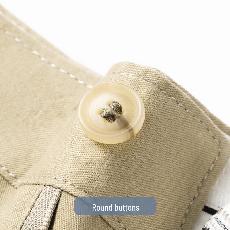 Futing Men's 100% Cotton Pleated Business Casual Trousers