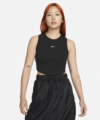 Sportswear Essentials Ribbed Crop Tank W - Black:Sail / Fb8280-010
