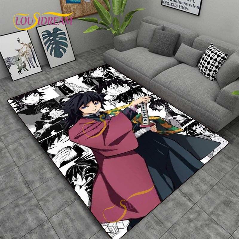 Demon Slayer Japan Cartoon Rug Kitchen Mat Bedroom Door Rug Living Room Carpet Children Game Soft Mat