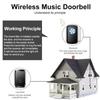 60 Chimes Wireless Doorbell 300M Range Welcome Doorbell Door Chime Kit  Indoor Outdoor Use