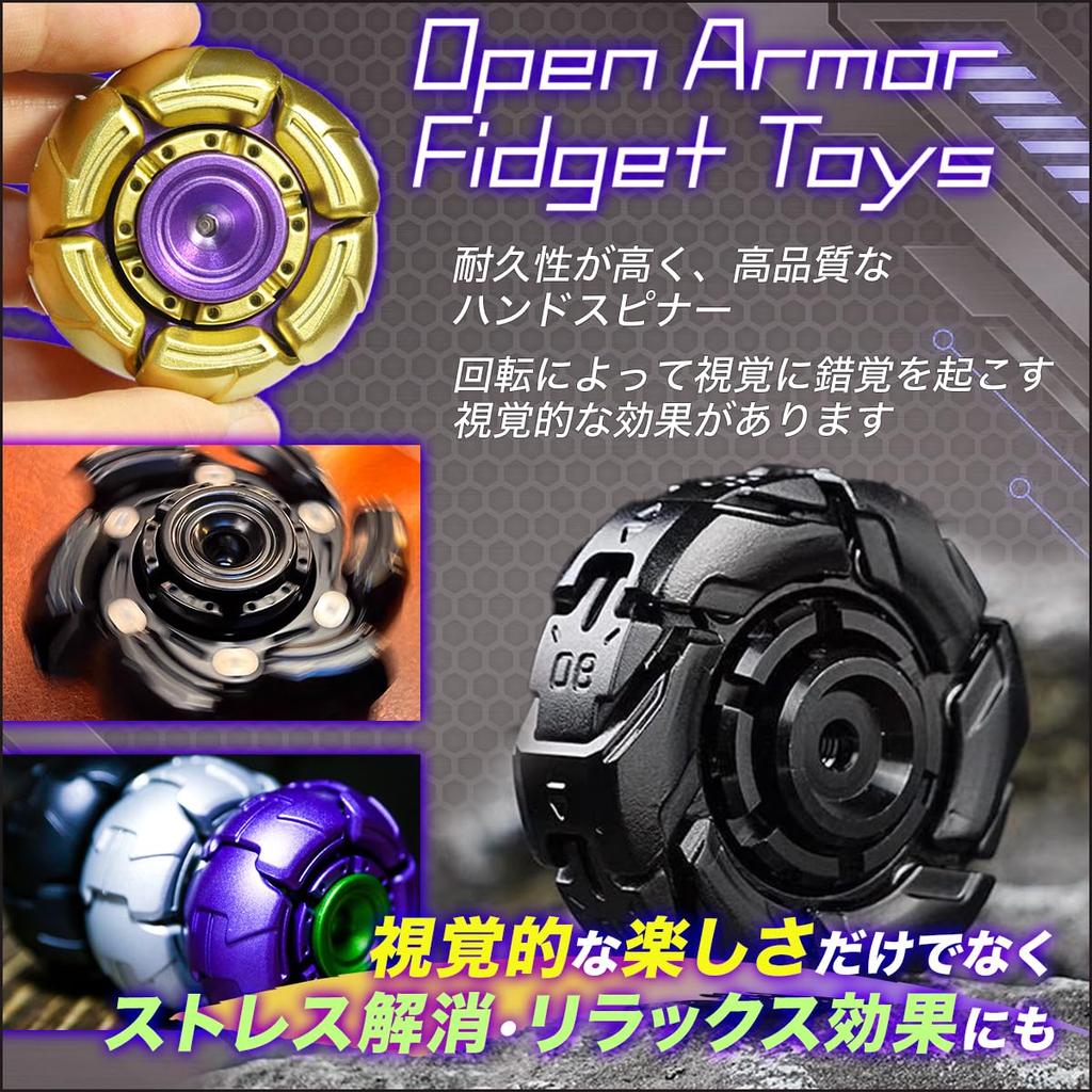 SALUDABLE Fidget Toy Hand Spinner Gadget Time Killer Hand Play for Adults Sensory Stimulation (Black)